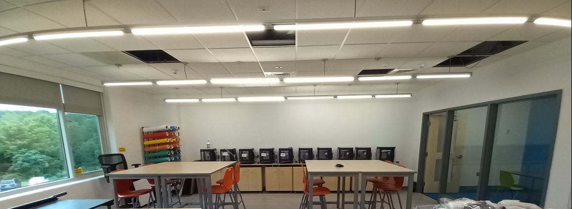 Chester Academy STEM lab upgrade — completed electrical project by LBS 2020 Electric